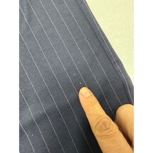 Beta Brand Pinstripe Navy Blue Staight Leg Pants Women’s Size M/ P Tall - Picture 6 of 7